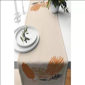 رانر طرح دار پیلولند برگ برنز 140×40 سانتی