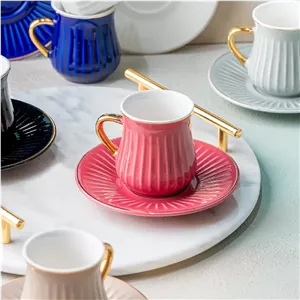 ست قهوه خوری ۶ نفره آجار لنا رنگی 90 میلی