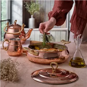 قابلمه برنج مسی امسان تپه باستانی 20 سانتی