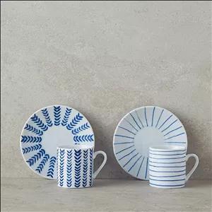 ست قهوه خوری ۲ نفره انگلیش‌ هوم اندا 80 میلی آبی