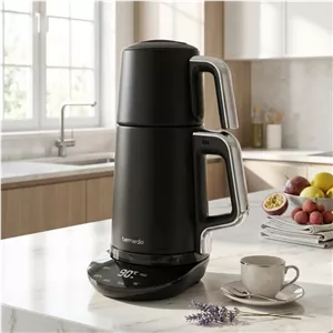 چای ساز استیل برناردو مدل نوا مشکی