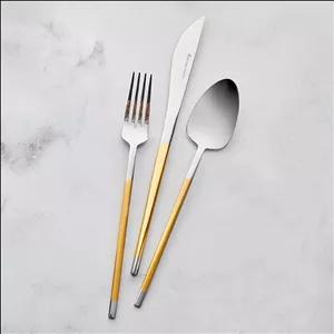 سرویس قاشق و چنگال 84 پارچه کاراجا Vibe همراه با جعبه طلایی نیمه مات