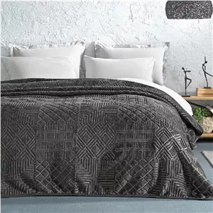 پتو دو نفره طرح برجسته یاتاش نوا طوسی