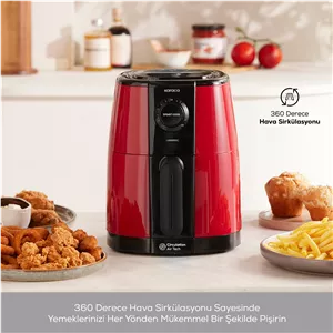 هواپز و سرخ کن دو نفره کاراجا Smart Cook حجم 2.2 لیتر قرمز