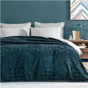 پتو دو نفره طرح برجسته یاتاش نوا سبز تیره