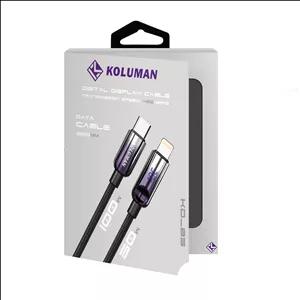 کابل شارژ فست Koluman Type-C to Lightning مدل KD-85 30W - مشکی (گارانتی یکساله PMC)