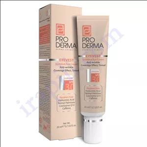 کرم پوشاننده و ضد چروک رنگی دور چشم SPF30 پرودرما با حجم 20  میلی لیتر