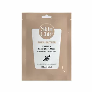 ماسک صورت ورقه ای حاوی عصاره وانیل و شی باتر اسکین شیک حجم 25 میلی لیتر (بسته سه عددی)