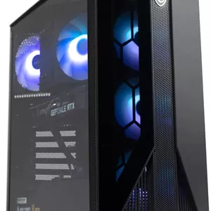 کامپیوتر گیمینگ MSI Aegis ZS، پردازنده AMD Ryzen 7 7700، کارت گرافیک GeForce RTX 4060، رم 16 گیگابایتی، SSD 1 ترابایتی، خنک کننده فن RGB، Wi-Fi 6E، شامل کیبورد و ماوس، قابلیت ارتقا، ویندوز 11 Home-Adv: 7NUC-607US