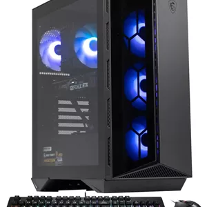 کامپیوتر گیمینگ MSI Aegis R: پردازنده Intel Core i7-14700F، کارت گرافیک Geforce RTX 4070 Super، رم 16 گیگابایت DDR5، حافظه SSD NVMe m.2 1 ترابایت، منبع تغذیه 80  Gold، وای فای، کیبورد و ماوس، قابلیت ارتقا، ویندوز 11 هوم: 14NUE7-680US