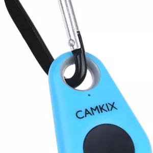 ریموت کنترل شاتر دوربین CamKix با فناوری بی سیم بلوتوث - مدل قطره ای - سازگار با آیفون/اندروید - کنترل تک دکمه - شامل کارابین و بند گردنی با حلقه جداشدنی