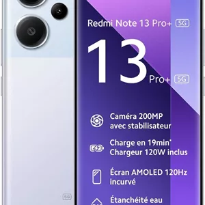 گوشی موبایل شیائومی Redmi Note 13 Pro  5G (حافظه 256 گیگابایترم 8 گیگابایت) صفحه نمایش 6.67 اینچ دوربین سه گانه 200 مگاپیکسلی (مناسب برای T-Mobile Mint Tello و نسخه جهانی) نسخه جهانی آنلاک شده (بنفش شفق قطبی)