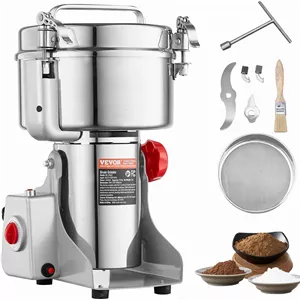 آسیاب ادویه برقی VEVOR 2000g تجاری 3400W آسیاب غلات با سرعت بالا آسیاب آرد فولاد ضد زنگ نوع نوسانی برای آسیاب سریع غلات ادویه جات ترشی جات گیاهان قهوه