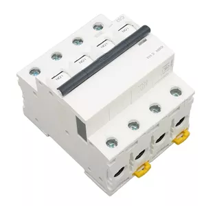 قطع کننده مدار، AC 400V مقاوم در برابر شعله نصب آسان قطع کننده مدار مینیاتوری PA66 خاموش کننده سریع قوس الکتریکی برای سایت صنعتی (63A)