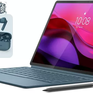 تبلت لنوو یوگا تب پلاسکیبورد | Qualcomm Snapdragon 8 Gen 3 | رم 16 گیگابایت | حافظه 256 گیگابایت | پردازنده گرافیکی Qualcomm Adreno 750 | صفحه نمایش 12.7 اینچی 3K | اندروید 14هدفون استریو بی سیم واقعی