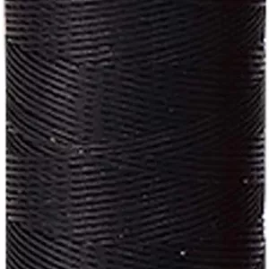 نخ موم زده KASTWAVE 150D، نخ دوخت پلی استر، نخ موم زده تخت چند منظوره برای صحافی، مکرومه، صنایع دستی، دستبندهای DIY (مشکی)