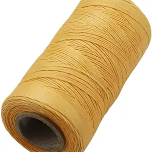 نخ دوخت چرم ZYJBDYZBD 260M، نخ دوخت موم زده تخت، نخ دوخت دستی، بند موم زده برای صنایع دستی چرمی 0.8 میلی متر