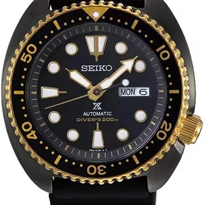 ساعت مچی اتوماتیک غواصی سیکو Prospex Turtle Black Gold Special Edition با مقاومت 200 متری مدل SRPD46K1