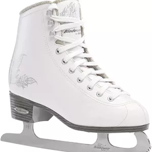 اسکیت های نمایشی زنانه بزرگسال Rollerblade Bladerunner Ice Aurora، سفید و نقره ای، اسکیت یخی