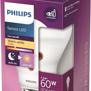 لامپ ال ای دی مات فیلیپس [E27 Edison Screw] 7.5 وات - معادل 60 وات، سفید گرم (2700K)