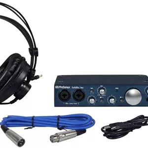 پکیج استودیویی Presonus Audiobox iTwo شامل کارت صدای USB 2x2، میکروفون و هدفون