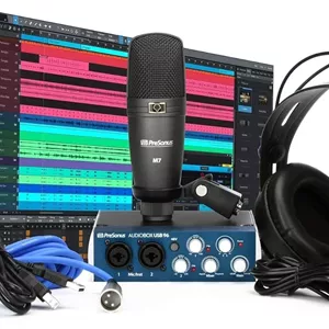 پکیج استودیویی Presonus Audiobox 96 Studio Usb 2.0 شامل کارت صدا، هدفون، میکروفون و نرم افزار Studio One