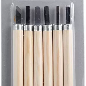 ست مغار نجاری بافنجی، ست 6 عددی ابزار حرفه ای نجاری، ابزار چاقوی حکاکی دستی حرفه ای، چاقوی منبت کاری فولاد کربنی برای چوب، صنایع دستی DIY، مجسمه سازی