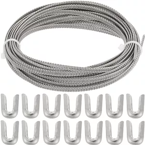 GORGECRAFT استخوان فلزی مارپیچ 5 متری در ابعاد 4 میلی متر به همراه 20 عدد روکش استیل ضد زنگ برای نوک استخوان مارپیچ، روکش سیم مارپیچ، مجموعه فنر استخوانی، ساختار و فرم دهی برای کرست و خیاطی DIY