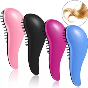 برس باز کننده گره مو KASTWAVE، شانه ماساژ ضد گره، ابزار آرایشی، ست برس مو، صاف کننده برس مو بدون درد، 4 عدد