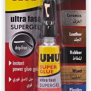 چسب قطره ای ژله ای سوپر اوهو، ژل فوق العاده سریع و بسیار قوی، بدون چکه، 2 گرم، تیوب، شفاف، 36690 (بسته 2 عددی)