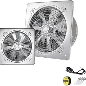 فن تهویه هوا HCLSHOP با توان 52 وات، مناسب برای نصب روی دیوار، فن تهویه 220 ولت، فن تخلیه دود برای آشپزخانه، حمام، اتاق لباسشویی، توالت، گاراژ، مرکز خرید و دفتر (8 اینچ)