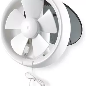 فن تهویه الکتریکی MODI BAFT برای پنجره حمام 8 اینچ - 8A 25W فن تهویه کم صدا برای پنجره آشپزخانه، دفتر، حمام. تهویه قدرتمند برای آشپزخانه، حمام و دفتر.