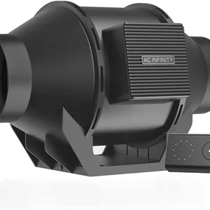 فن کانالی بی صدا 4 اینچی AC Infinity CLOUDLINE LITE A4 با کنترلر سرعت، موتور EC - فن اگزوز تهویه برای تقویت سرمایش گرمایش، چادرهای رشد، هیدروپونیک