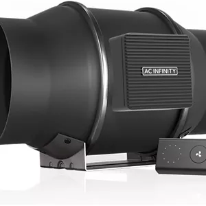 فن کانالی بی صدا AC Infinity CLOUDLINE S6، فن 6 اینچی با کنترلر سرعت - فن تخلیه تهویه برای تقویت گرمایش و سرمایش، چادرهای رشد، هیدروپونیک