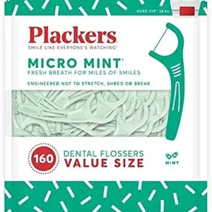 نخ دندان کمانی پلاکرز Micro Mint (سایز اقتصادی) 160 عدد با طعم نعناع