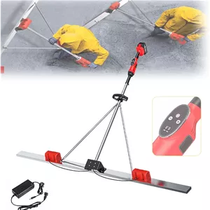 ماله برقی بتن BDJSN Power، ابزار ویبره ماله برقی 1.8 متری، دستگاه ویبره پرداخت سیمان با باتری قابل شارژ، تراز کننده سطح فولاد ضد زنگ 9 سرعته