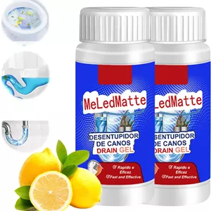 ماده لایروبی قدرتمند لوله، ماده لایروبی خط لوله Meledmatte، پاک کننده قدرتمند لوله، پاک کننده فاضلاب سینک برای ابزار تمیز کردن سریع خط لوله توالت آشپزخانه (2 عدد)