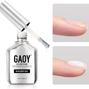 ژل بیلدر ناخن GAOY، تقویت کننده ناخن 16 میلی لیتری در یک بطری، ژل سخت اکستنشن ناخن، ژل UV با ماندگاری طولانی، شماره 1731 سفید شیری، نیاز به بیس کت و تاپ کت