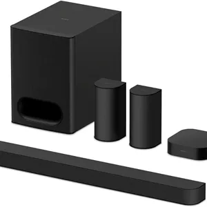 سیستم سینمای خانگی سونی BRAVIA Theater System 6 – سیستم صوتی 5.1 کاناله با Dolby Atmos و DTS:X، بلندگوهای بی‌سیم عقب و ساب ووفر، بلوتوث، اتصال BRAVIA (مدل HT-S60)