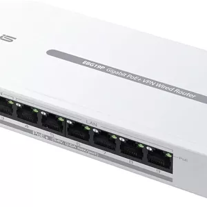 روتر سیمی گیگابیتی PoE  VPN ایسوس ExpertWiFi EBG19P، دارای 8 پورت PoE ، توان 123 وات، تا 3 پورت اترنت WAN1 پورت USB WAN، ایده آل برای AP ها، امنیت شبکه در سطح تجاری، مدیریت آسان با برنامه ExpertWiFi