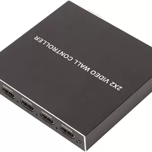 کنترلر ویدئو وال 2x2 Heayzoki، چرخش 180 درجه HDMI DVI TV، پردازشگر و اسپلایسر صفحه نمایش ویدئویی چندگانه با کنترل RS232 (آمریکا)