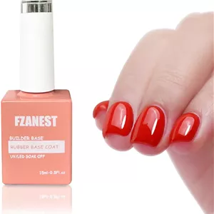 ژل بیلدر لاستیکی قرمز FZANEST، ژل بیلدر 6 در 1 در یک بطری، ژل تقویت کننده اکستنشن برای ناخن های ژلی، لایه پایه