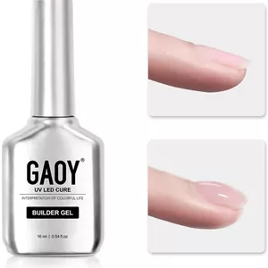 ژل بیلدر شفاف ناخن GAOY، تقویت کننده ناخن 16 میلی لیتر، ژل سخت اکستنشن ناخن، ژل UV با ماندگاری طولانی، نیاز به بیس کت و تاپ کت