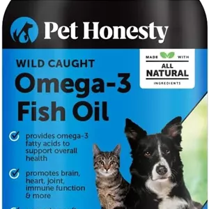روغن ماهی امگا 3 Pet Honesty برای سگ ها - مکمل غذایی مایع برای سلامت پوست و مو - اسیدهای چرب EPADHA، ممکن است ریزش مو و خارش را کاهش دهد - پشتیبانی از ایمنی، مفصل ران، مغز و سلامت قلب - (946 میلی لیتر)