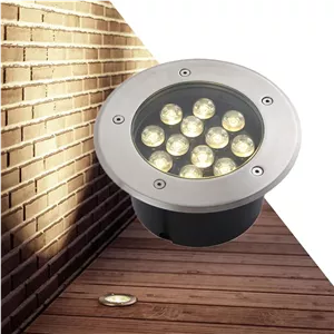 چراغ LED دفنی باغی، چراغ زمینی بیرونی ضد آب IP66 ولتاژ پایین AC12/24V، چراغ های مدفون توکار برای پیاده رو، مسیر ماشین رو، عرشه، پاسیو، چراغ های منظره تزئینی (سفید 12 وات)