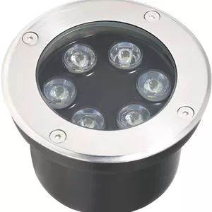 چراغ های LED دفنی 6 وات مناسب فضای باز، چراغ زیرزمینی LED ضد آب IP67، چراغ های چاهی گرد فرورفته برای مسیر، پاسیو، راهرو، عرشه، پله (زرد 6 وات)