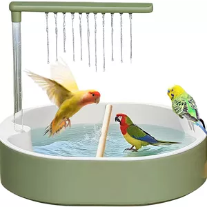حمام پرنده اتوماتیک، حمام طوطی برزیلی، فواره حوضچه برای لوازم جانبی قفس سیستم آب، مناسب برای مرغ عشق، کاکادو، عروس هلندی، کانور برای لذت بردن از حمام