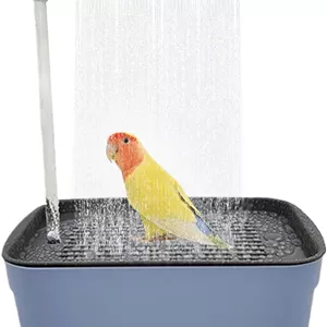 حمام پرنده، حمام اتوماتیک پرنده برای قفس، حمام آب گردشی حیوانات خانگی وان طوطی برای عروس هلندی، مرغ عشق، طوطی کوتوله، پرندگان کوچک و متوسط، لوازم جانبی قفس پرندگان