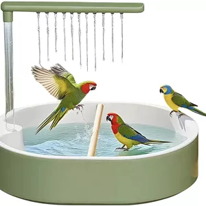 حمام پرنده اتوماتیک - حمام پرنده طوطی | لوازم جانبی قفس حوضچه فواره برای کاکادو، عروس هلندی، کانور، مرغ عشق، فنچ، فضای بازی حمام داخلی و خارجی
