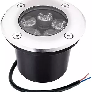 چراغ زیرزمینی LED 5 وات، چراغ توکار DC12/24V AC85-265V IP67 ضد آب، روشنایی فضای باز برای باغ، حیاط دفنی، نورپردازی منظره، 7 رنگ (نور سفید گرم 5 وات)